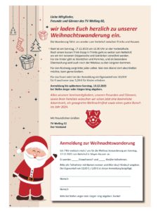 Read more about the article Weihnachtswanderung 2023