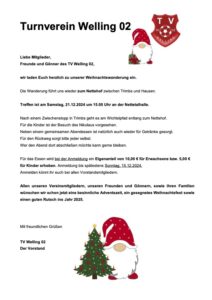 Mehr über den Artikel erfahren Einladung zur Weihnachtswanderung