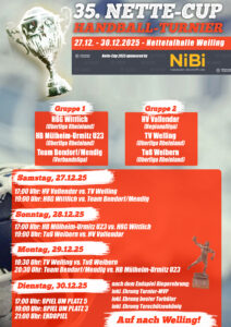 Mehr über den Artikel erfahren 35. Nette-Cup: Handball-Feiertage laden zum Jahresfinale der Extraklasse ein